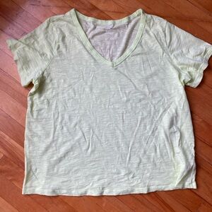 💚 Lime Green V-Neck Tee